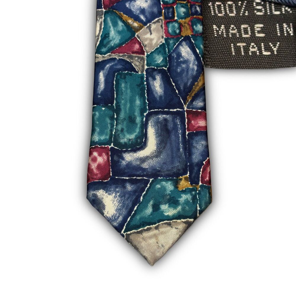 J.T. Beckett Watercolor Abstract Silk Tie